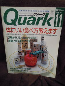 G-24　雑誌　クォーク　Quark　1990年11月　体にいい食べ方教えます　茶谷正洋　木村恒久　橋本克彦　3強サラブレッド　海面上昇　