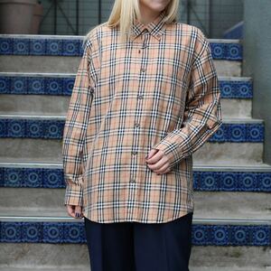 Burberrys CHECK PATTERNED LONG SLEEVE SHIRT MADE IN JAPAN/ Burberry z в клетку рубашка с длинным рукавом 