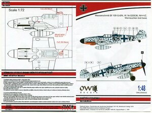 1/48 オウルデカール　Bf 109G-6/N　FuG 350ナクソス装備機