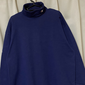 珍品 XXL 90s USA製 ビンテージ Champion チャンピオン 長袖 Tシャツ 無地 ロンT ハイネック タートル 2XL レア 目無し アメリカ製リバース