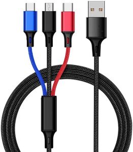【3本セット 1.2m】 充電ケーブル 3in1 usb ケーブル マイクロ Usb タイプc TypeC ケーブル 一本三役