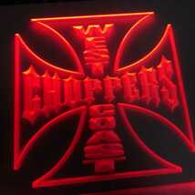 No.NE26R 送料無料 WEST COAST CHOPPERS ウエストコーストチョッパーズ LED ネオン 看板 ハーレー バイカー バイク チョッパー オートバイ_画像5