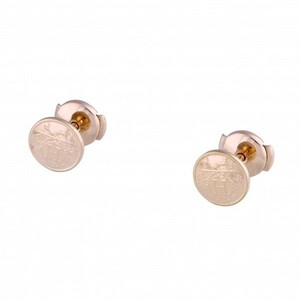  Hermes ek abrasion Bliss TPM earrings / earrings K18PG pink gold used 