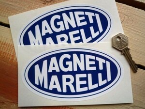 ◆送料無料◆ 海外 マニエッティ マレリ Magneti Marelli Blue 70mm 2枚セット ステッカー