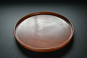  old large O-Bon circle tray 46cm for searching language -D.... tray . O-Bon green tea tray sake cup and bottle 