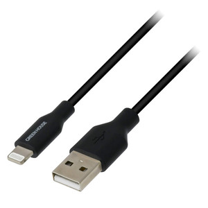 送料無料メール便 ライトニングケーブル USB Type-A to Lightning グリーンハウス １メートル ブラック GH-ALTUG100-BK/4761ｘ１本