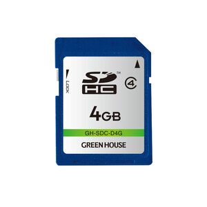 送料無料メール便 SDカード 4GB SDHCカード グリーンハウス GH-SDC-D4G/7991