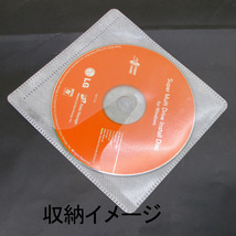 送料無料 不織布ケース CD/DVD/BD 両面タイプ 20枚入り(40枚収納可) HD-FCD20R/0867ｘ５個セット/卸_画像5