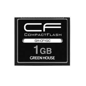 送料無料 コンパクトフラッシュ CFカード 133倍速 1GB ハードケース付き グリーンハウス GH-CF1GC/0252
