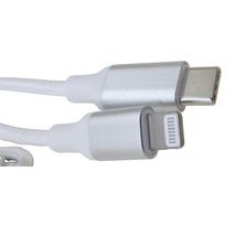 同梱可能 ライトニングケーブル 1メートル Apple公式認定品 USB Type-C to Lightning 美和蔵 白色 MCA-LC100W/0539ｘ３本セット/卸_画像1