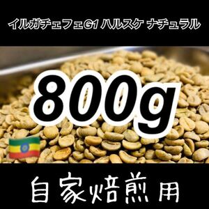【送料無料】エチオピア イルガチェフェ G1 ハルスケ ナチュラル 生豆 800g