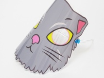 グレー猫 灰色 ネコ ねこ 仮装 コスプレ お面 フェイスシールド 招き猫 子猫 置物 飾り 人気 なりきり 日本製_画像4