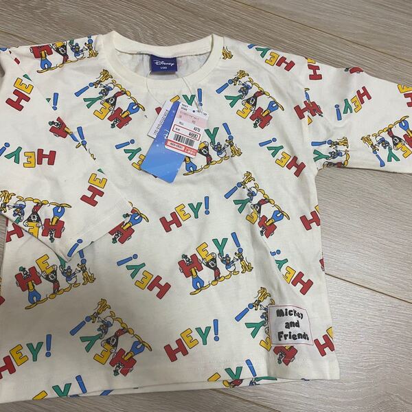 ミッキー HEY! 長袖Tシャツ 100size