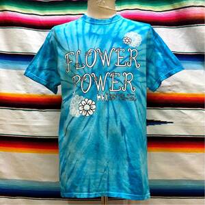 FLOWER POWER タイダイ Tシャツ 検索:古着 Tiedye Hippie ヒッピー フラワーパワー 70’s