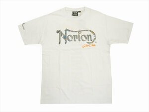 Norton ノートン 半袖Tシャツ 222N1010「ドッグノートン」レインボー ドット シート 半袖Tシャツ ホワイト M 新品