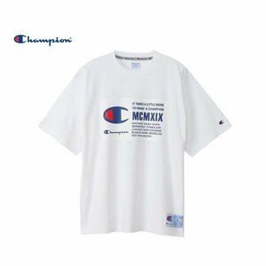 Champion チャンピオン C3-V332 ビッグロゴ バックプリント リラ ックスフィット 半袖Tシャツ ホワイト XL 新品
