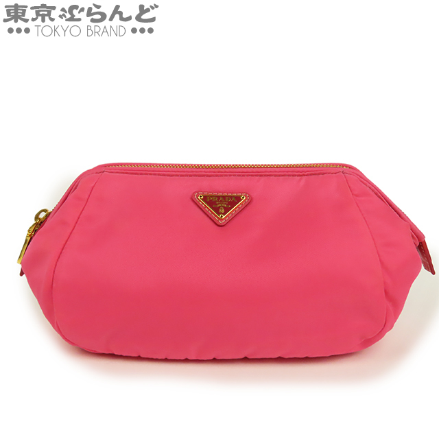 驚きの価格 ☆未使用品☆プラダ ポーチ ナイロン ピンク ストラップ付 ...