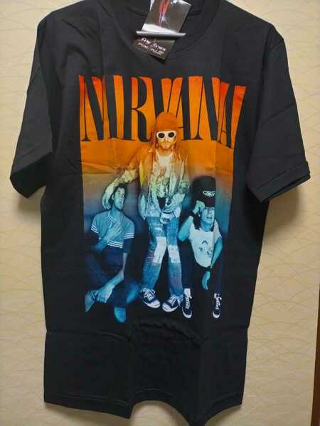 【激レア新品】NIRVANA●Tシャツ半袖●Mサイズ●90sシングルステッチ●ジャック・パーセル　カート・コバーン　伝説　バンド