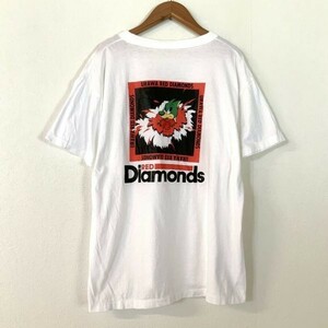 希少 90‘s 当時モノ 浦和レッズ ダイヤモンドズ レディア プリント 半袖 tシャツ メンズ フリーサイズ ホワイト サッカー Jリーグ