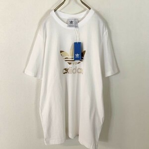 【新品タグ付き】希少サイズ adidas アディダス カモフラ 迷彩 ビッグトレフォイル 半袖 tシャツ メンズ 大きいサイズ 2XO ホワイト