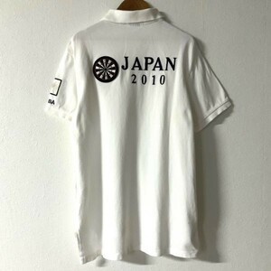 激レア 入手困難 非売品 実使用 POLO by Ralph Lauren ポロ ラルフローレン 2010年 Japan OPEN 優勝 饗場克也 半袖 ポロシャツ メンズ L