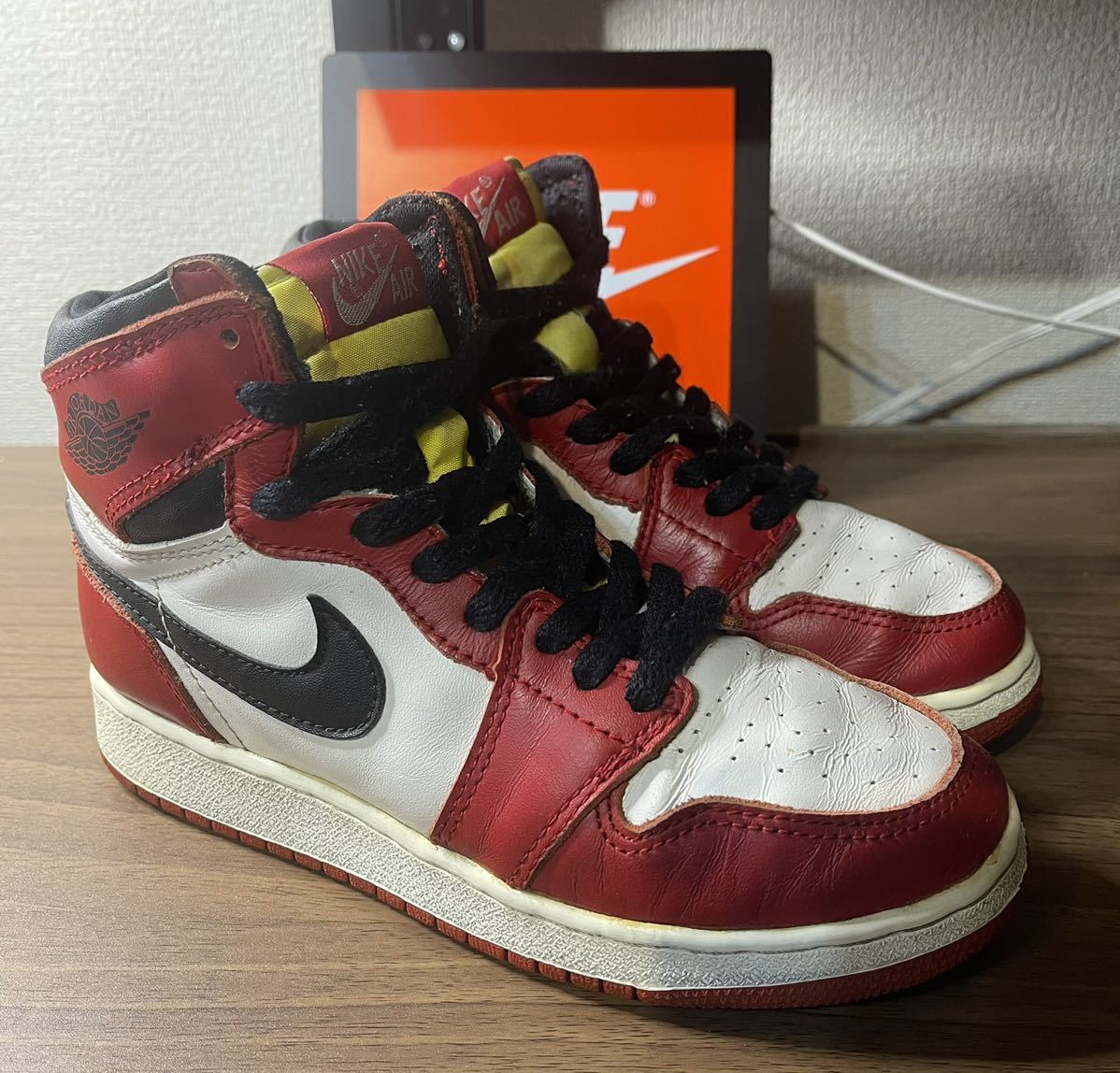 野花 卯月 NIKE 94年 復刻 jordan ジョーダン1 シカゴ ブレッド 箱あり