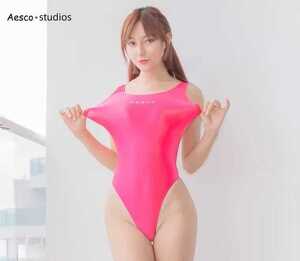 AESCO genuine products .. swimsuit half minute back ero leather lustre s Beth be