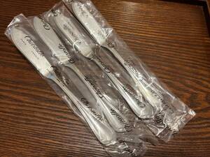  unused goods Chris to full spa toe ru original silver plating made fish knife 4ps.@20cm/495-6-1