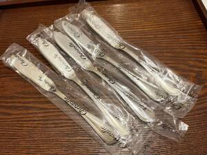  unused goods Chris to full spa toe ru original silver plating made fish knife 5ps.@20cm/495-6-4