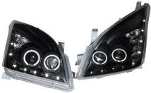 トヨタ ランクル ランドクルーザー プラド 120系（全年式対応）LEDリング プロジェクターヘットライト（ブラック）左右セット_画像2