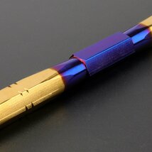 汎用 ブレーキ トルクロッド Mサイズ 取付幅250-270mm カラー ゴールド/ブルー タイプB ターンバックル ピロボール TH0080_画像2