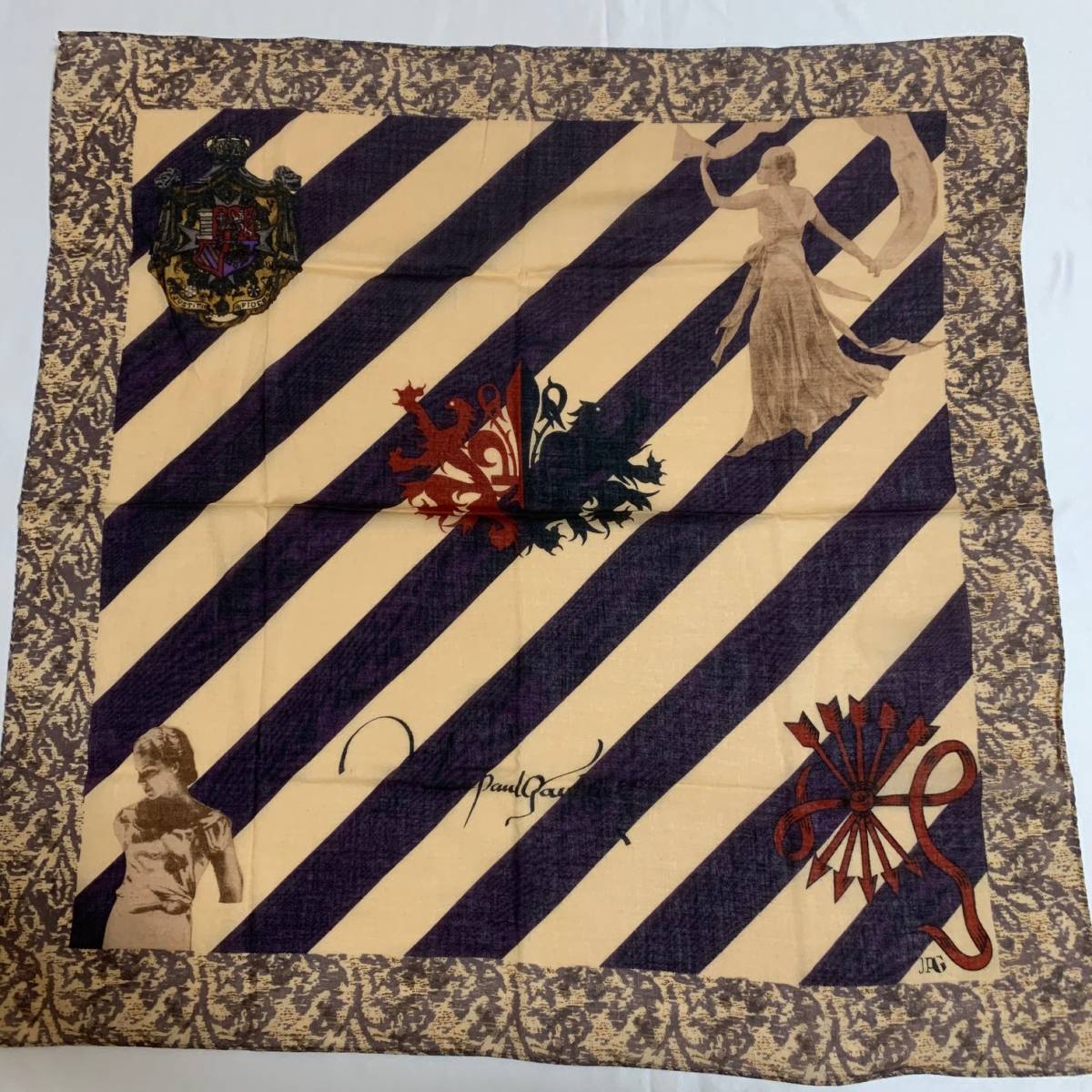 Jean Paul GAULTIER ジャンポール ゴルチエ ゴルチェ 大判 スカーフ
