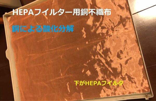 HEPA空気清浄機用 超微細構造銅フイルター+プラチナナノ粒子スプレー セット