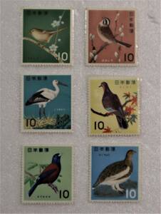  stamp bird series 6 pieces set [ stamp i deer wa]