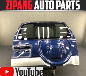 MT031 V65W パジェロ エクシード2 4WD ショート リアゲート バックドア ◆T11A18 グランブルーP/マンハッタングレーM 【動画あり】◎