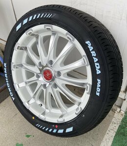 ホワイトレター 車検対応 Bounty Collection BD12 200系ハイエース ヨコハマ PARADA PA03 225/50R18 新品タイヤホイール 18インチ