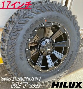 プラド ハイラックス サーフ FJ H3 DeathRock ヨコハマジオランダーMT G003 265/65R17 265/70R17 285/70R17 タイヤホイール17インチ