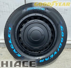 200系ハイエース HIACE LEXXEL SwaGGer Old style グッドイヤー ナスカ 215/65R16 車検対応 ホワイト タイヤホイール 16インチ