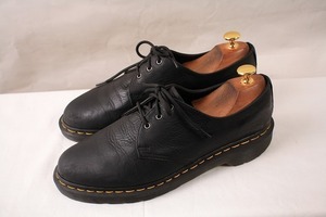 ドクターマーチン UK7 美品/25.5cm-26.0cm/3ホール 黒 ブラック ブーツ 本革 dr.martens 中古 古着 dm2693