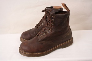 ドクターマーチン UK8/26.5cm～27.0cm/8ホール 茶 ブラウン レザー ブーツ メンズ ユニセックス DR.Martens 中古 dh2425