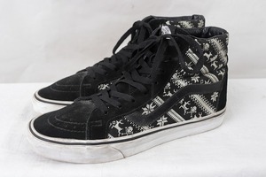 SK8-HI 27.0cm/バンズ スケートハイ VANS スニーカー 黒 柄 中古 古着 メンズ et1320