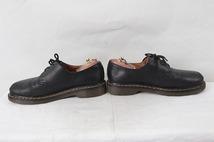 ドクターマーチン UK8/26.5cm～27.0cm/3ホール 黒 ブラック レザー ブーツ メンズ DR.Martens 中古 古着 SALE dm3442_画像5