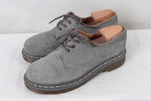 ドクターマーチン UK4/22.5cm-23.0cm/3ホール スエード グレー 灰色 ブーツ dr.martens レディース 古着 中古 dm3338