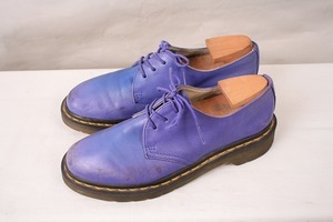 ドクターマーチン UK4/22.5cm-23.0cm/3ホール 青紫 ブーツ dr.martens レディース 古着 中古 dm2705