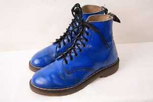  white company Britain made Dr. Martens UK5/23.5cm-24.0cm/8 hole blue blue England boots lady's used dh2886