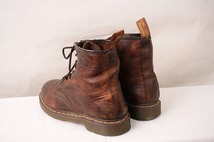 ドクターマーチン UK8/26.5cm～27.0cm/8ホール 茶 ブラウン レザー ブーツ メンズ ユニセックス DR.Martens 中古 dh2581_画像2