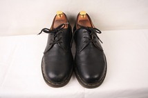 ドクターマーチン UK6/24.5cm～25.0cm/3ホール 黒 ブラック ブーツ レザー メンズ レディース drmartens 古着 中古 dm2990_画像3