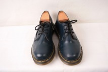 ドクターマーチン UK4 美品/22.5cm-23.0cm/3ホール 紺 ネイビー レザー ブーツ dr.martens レディース 古着 中古 dm2886_画像3