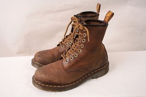 ドクターマーチン UK5/23.5cm-24.0cm/8ホール 茶 ブラウン ブーツ レディース レザー 本革 dr.martens 中古 dh2841