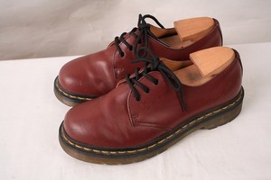 ドクターマーチン UK4/22.5cm-23.0cm/3ホール チェリー バーガンディ レザー ブーツ dr.martens レディース 古着 中古 dm2859